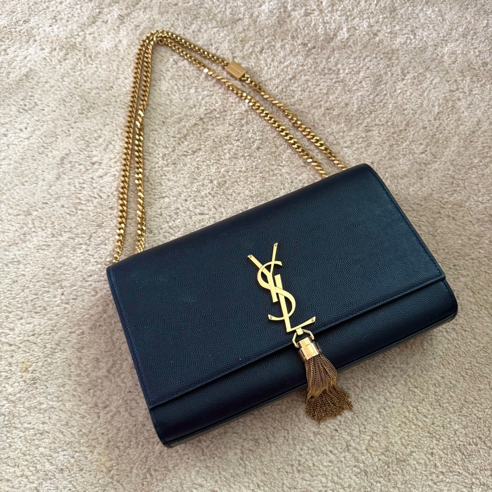 YSL Kate with Tassel Embossed Leather